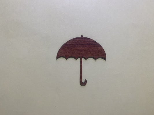 Laser Cut Unfinished Umbrella Wood Cutout 76mm