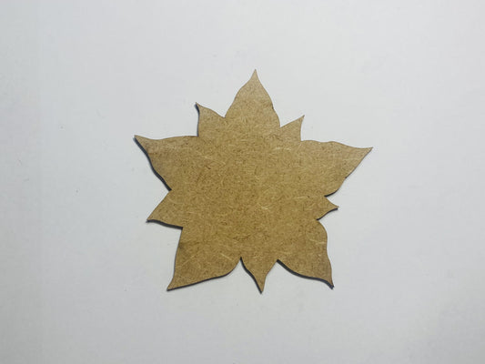 Laser Cut Poinsettia Cutout 76mm high