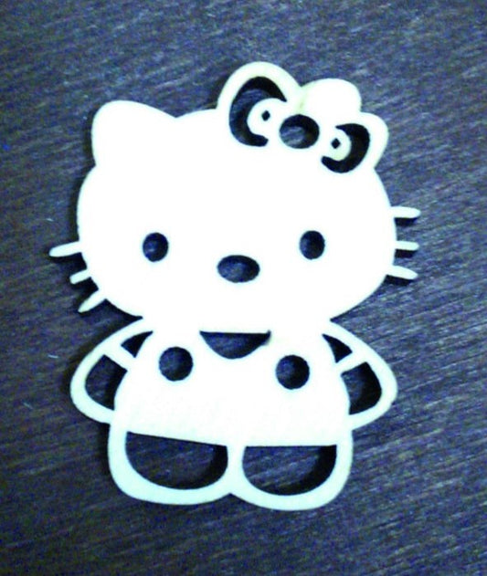 Laser Cut Hello Kitty Cat Cutout 76mm