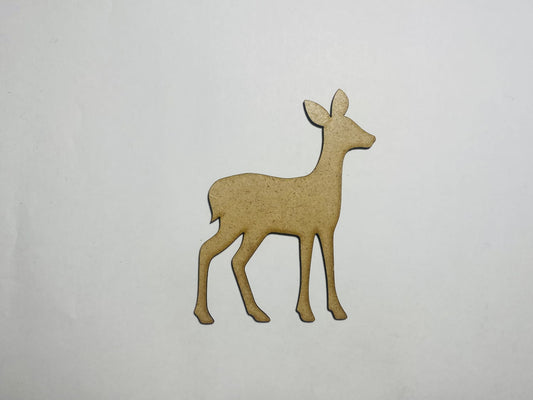 Laser Cut Fawn Cutout 76mm