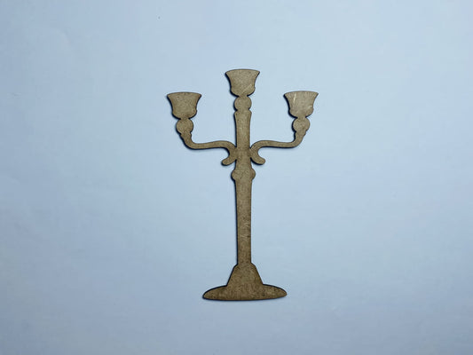 Laser Cut Wood Candelabra Cutout 76mm