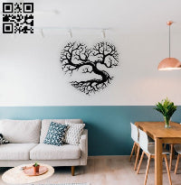 Wall art heart tree 900x820