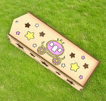 Laser cut pencil box school 186x65x46 design 2