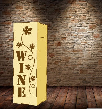 Laser Cut single wine box 350x114x114