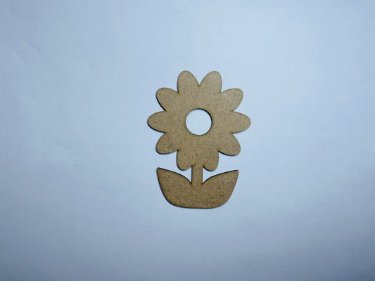 Laser Cut Flower Cutout 76mm high