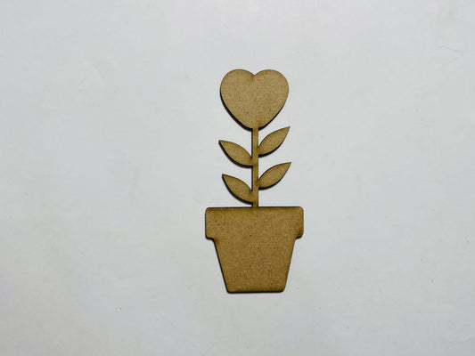 Laser Cut Flower Pot Shape 76x54mm