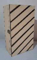 Laser Cut Wine Box double 350x200x120 slatted lid hinged