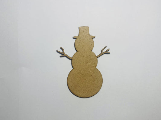 Laser Cut Wooden Snowman 76mm