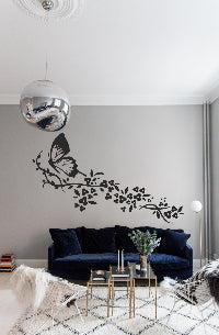 Wall art butterfly with flowers 840x500