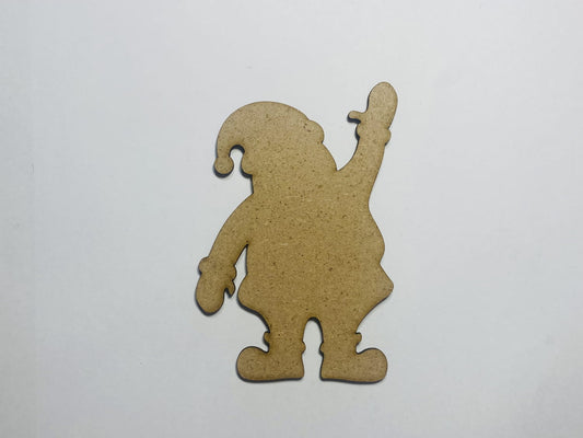 Laser Cut Santa Claus Shape Wood Cutout 76mm