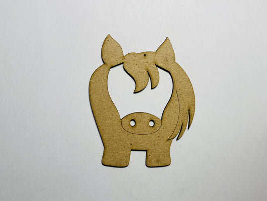 Laser Cut Horse Shape 76mm high