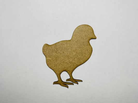 Laser Cut Unfinished Wood Baby Chick Cutout 76mm