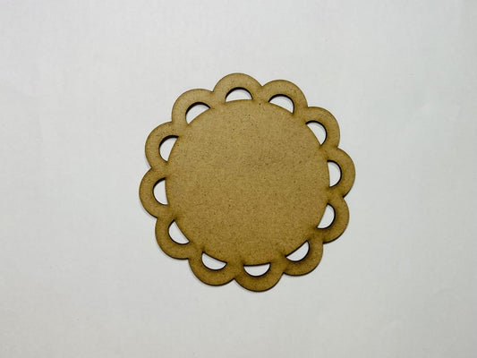 Laser Cut Scalloped Circle Ornament Cutout 76mm (Copy)