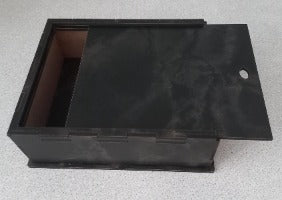 Gift box with sliding lid covered size 110x110x50