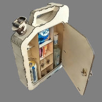 Laser Cut Jerry Can Mini Bar Fuel Canister or wine gift box 377x260x80