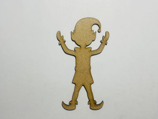 Laser Cut Elf Wood Cutout76mm high