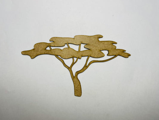 Laser Cut Wood African Tree Cutout  76mm