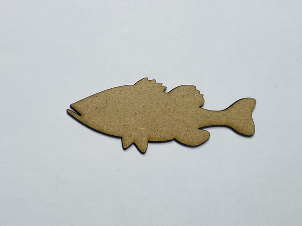 Laser Cut Bass Fish Wood Cutout 100mm long – Buzz Wood Creations(Pty)ltd