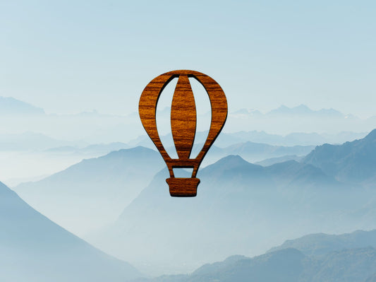 Laser Cut Unfinished Wooden Hot Air Balloon Cutout 76mm