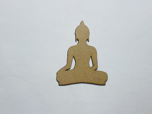 Laser Cut Wood Buddha Cutout 76mm high