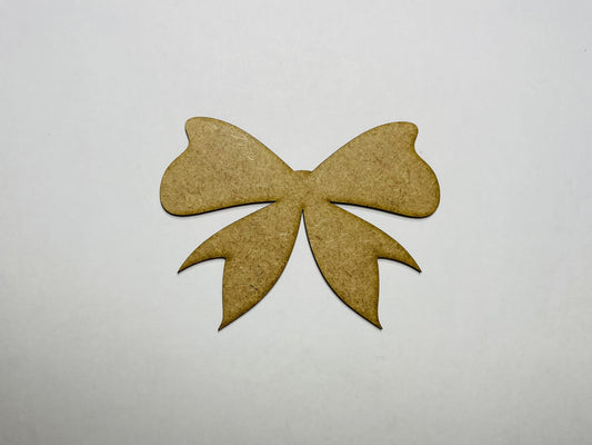 Laser Cut Wood Bow Craft Shape Cutout 76mm