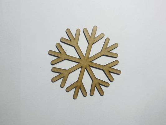 Laser Cut Snowflake Cutout 76mm high