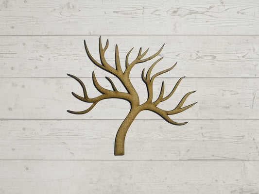 Laser Cut Fall Tree Wood Cutout  76mm high