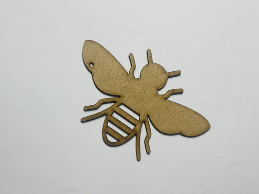 Laser Cut Wood Bumble Bee Cutout 76mm