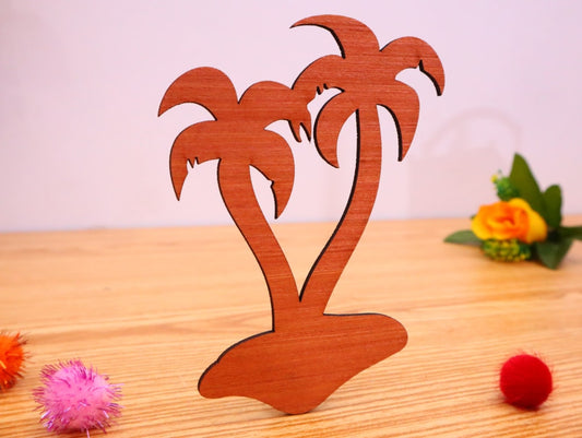 Laser Cut Unfinished Wood Palm Trees 76mm