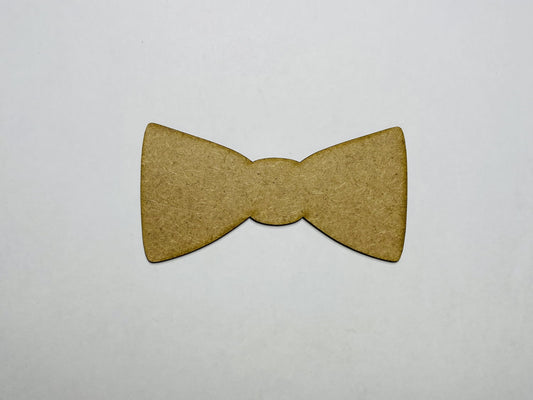 Laser Cut Unfinished Wood Bow Tie Cutout 76mm