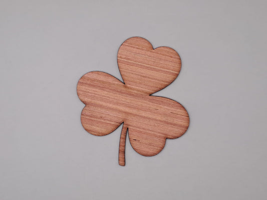 Laser Cut Shape 3 Leaf Clover Cutout 76mm high