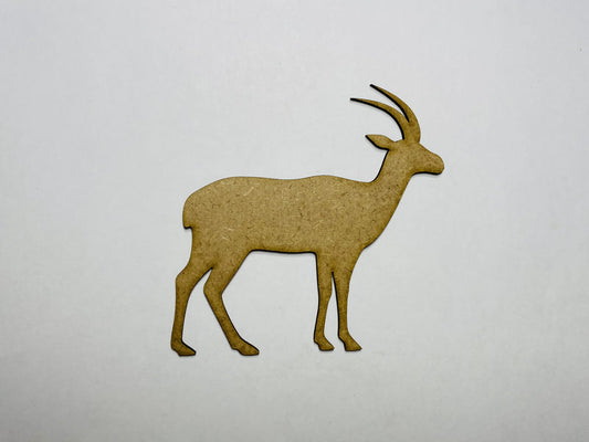 Laser Cut Wood Antelope Craft Shape Cutout  76mm