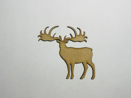 Laser Cut Elk Wood Cutout 76mm