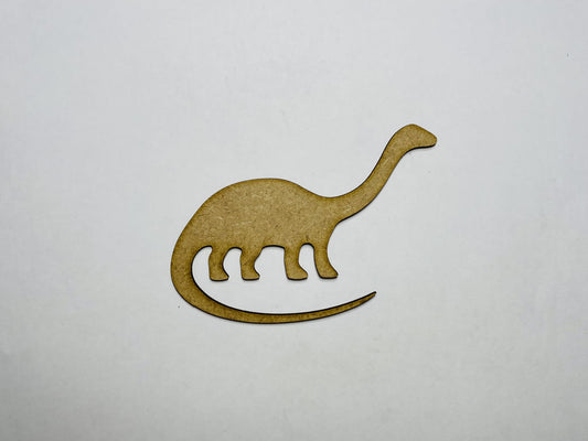 Laser Cut Brontosaurus Shape Wood Craft Cutout 76mm high