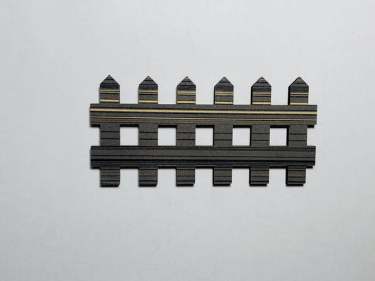 Laser Cut Picket Fence Wood Cutout 76mm high