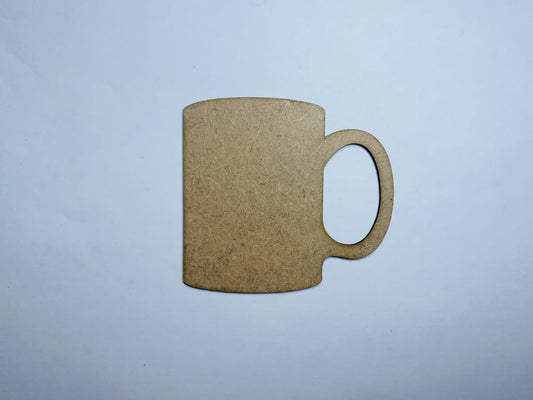 Laser Cut Wood Coffee Mug Cutout 76mm high