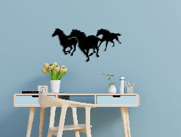 Wall art running horses 1240x600