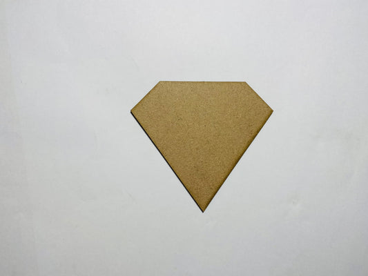 Laser Cut Wood Diamond Cutout  76mm high