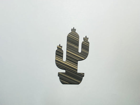 Laser Cut Cactus Wood Cutout 76mm high