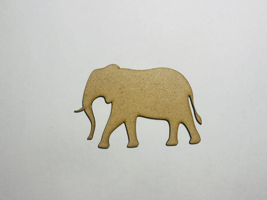 Laser Cut Elephant Wooden Cutout  76mm