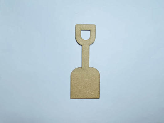 Laser Cut Wooden Shovel Cutout 76mm high