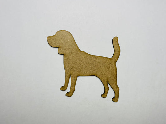 Laser Cut Wood dog Shape Cutout 100mm long